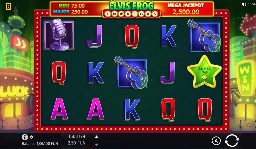 Elvis Frog in Vegas Slot